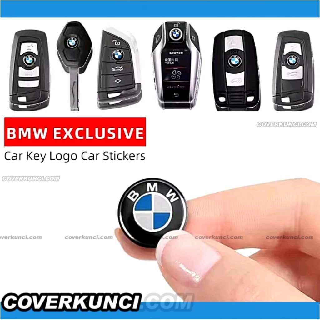 BMW KEY STICKERS โลโก้ EMBLEM (HQ ALU) KEY HOUSING KEY CASING KEY STICKER โลโก้ BMW