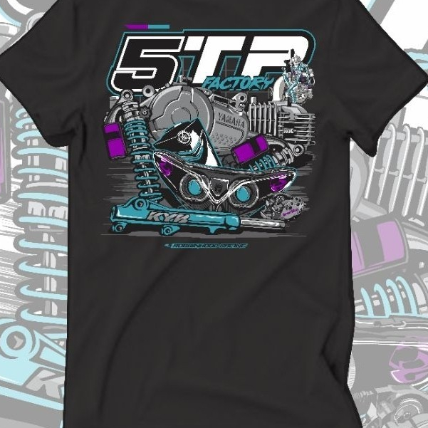 5TP Gank Jupiter Z เสื้อยืด 5TP Yamaha 5TP Factory เสื้อยืด