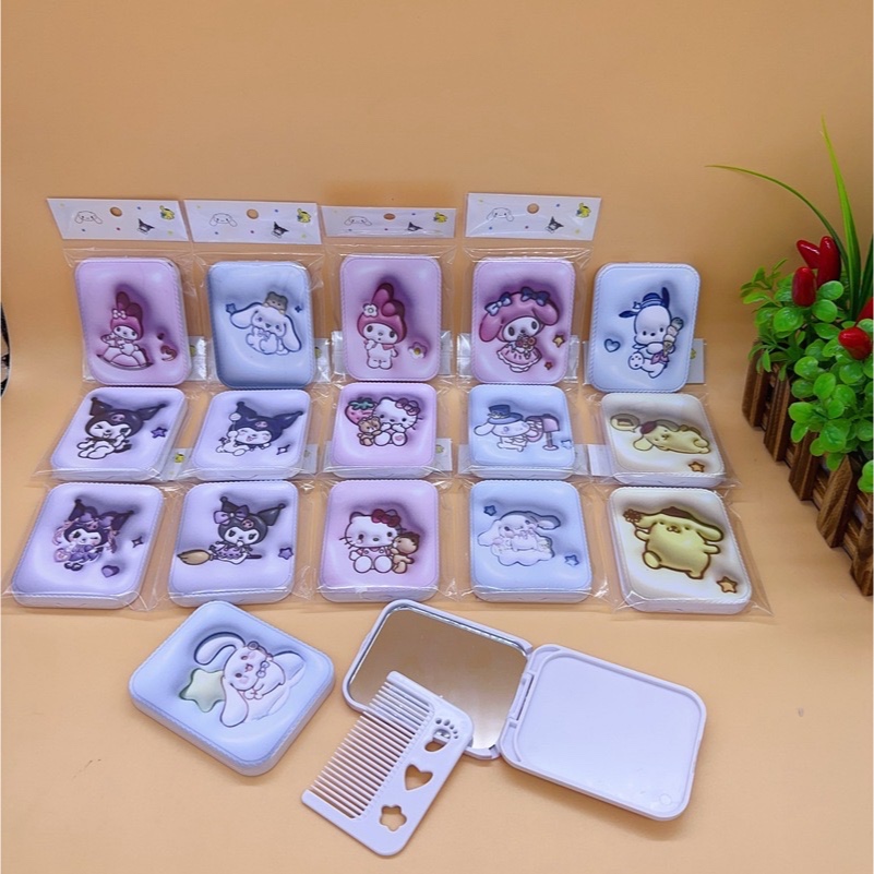 MINI MAKEUP MIRROR COMB MIRROR
