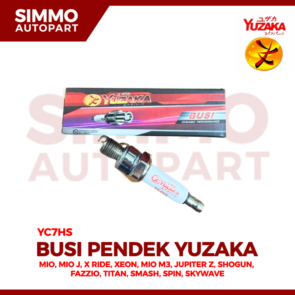 หัวเทียนสั้น Yuzaka สําหรับ Mio, Mio J, X Ride, Xeon, Mio m3, Jupiter Z, Shogun, Fazzio, Titan, Smas