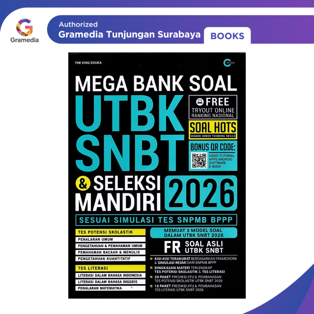 Gramedia Tunjungan: Mega Bank of UTBK SNBT & การคัดเลือกอิสระ 2026 คําถาม
