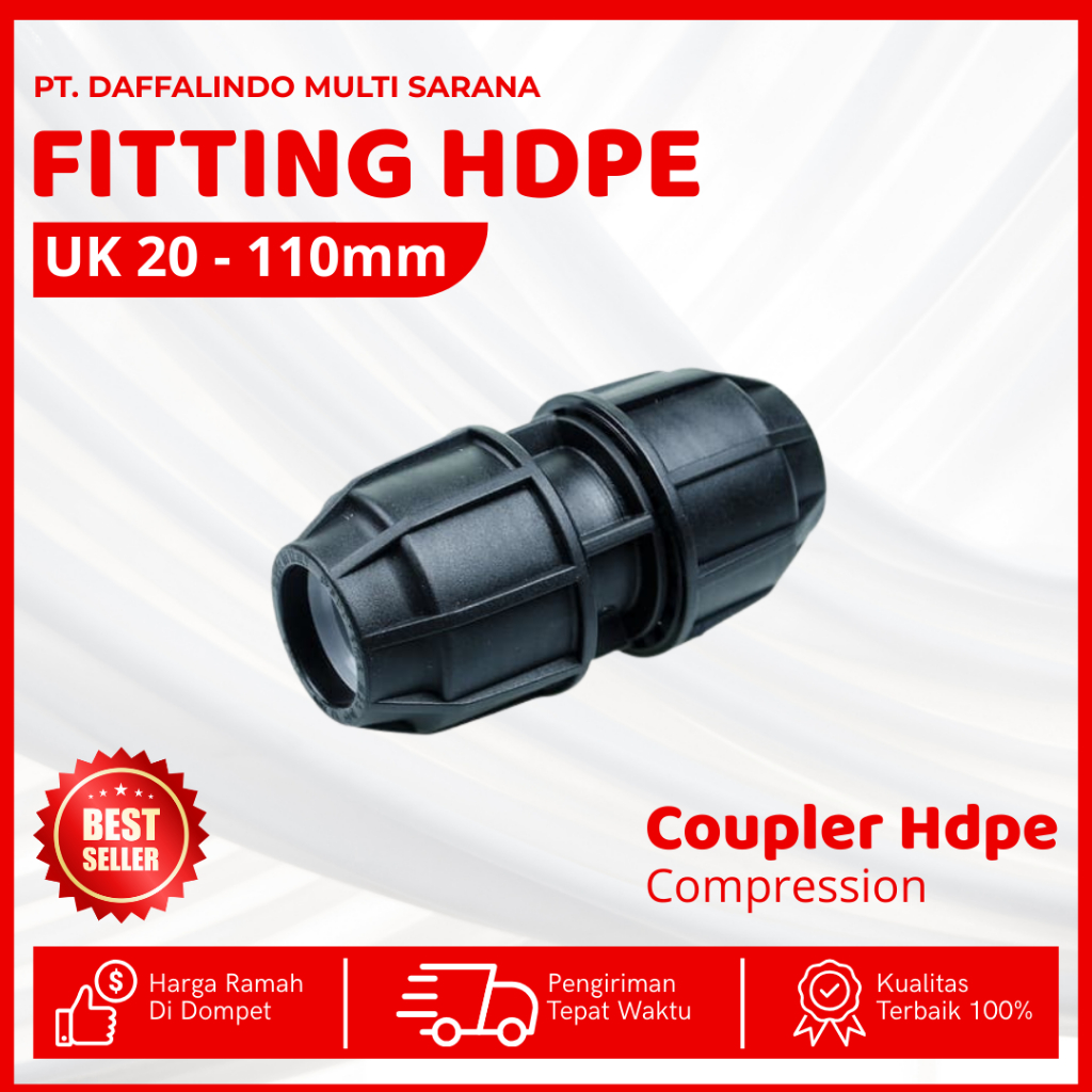 ขายอุปกรณ์ข้อต่อท่อ Hdpe ขนาด 1/2 นิ้ว | ข้อต่อท่อ เอชดีพีอี 20 มม. ทนทานและแข็งแรง