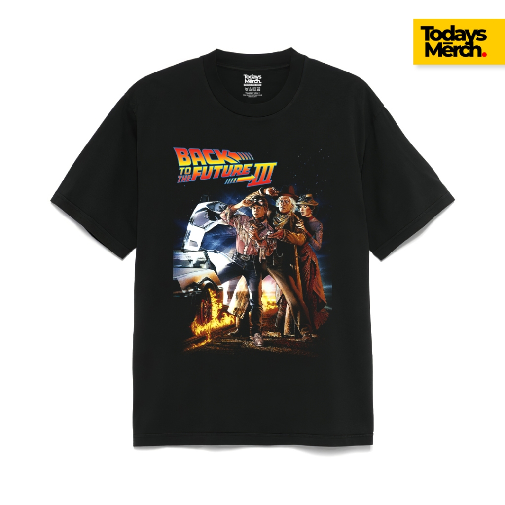 เสื้อยืด Back To The Future III Vintage Black Film