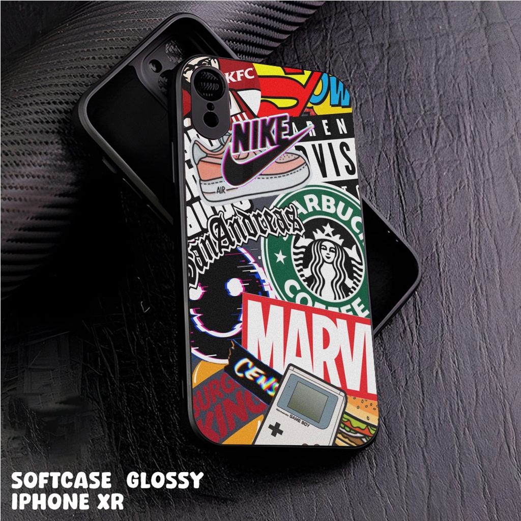 HP IPhone XR Case iPhone XR Case Glossy Case Motif [AESTHETIC ART] เคสโทรศัพท์ iPhone เคสโทรศัพท์สุด