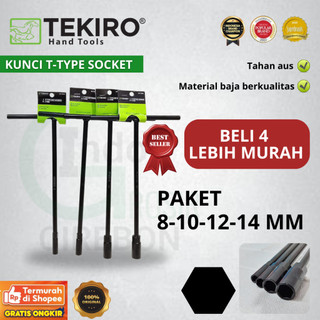 Kunci T 8 10 12 14 MM Kunci Sok Sock Socket  T-Type Wrench PAKET TEKIRO  ORIGINAL