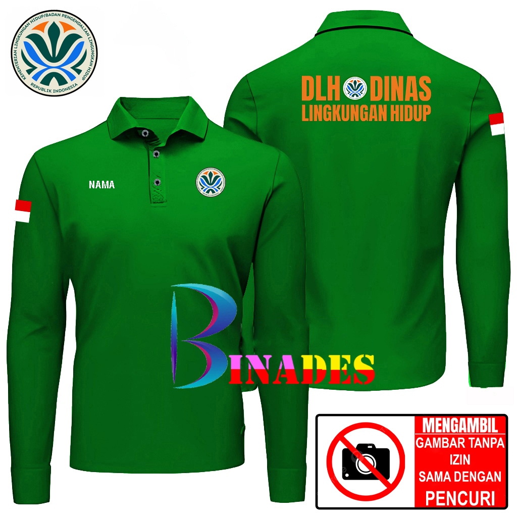 ขาย DLH เสื้อยืดคอปก - ENVISRONMENTAL SERVICE FREE BINADES NAME