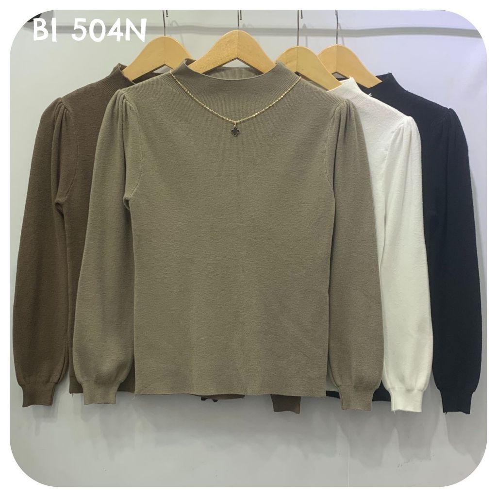 YURA TOP ผู้หญิง 504N PREMIUM KNIT BLACK CLOVER สร้อยคอใหม่ล่าสุด BEAUTIFUL แฟชั่น