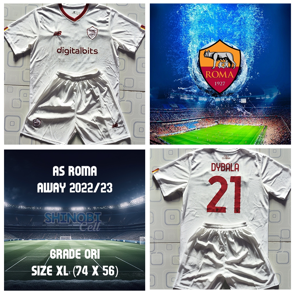 AS ROMA Away Jersey 2022 / 23 DYBALA 21 Size XL