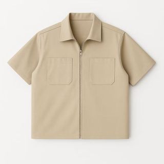 EDINAL Workshirt Zipper Black boxys Parian warna katun driell