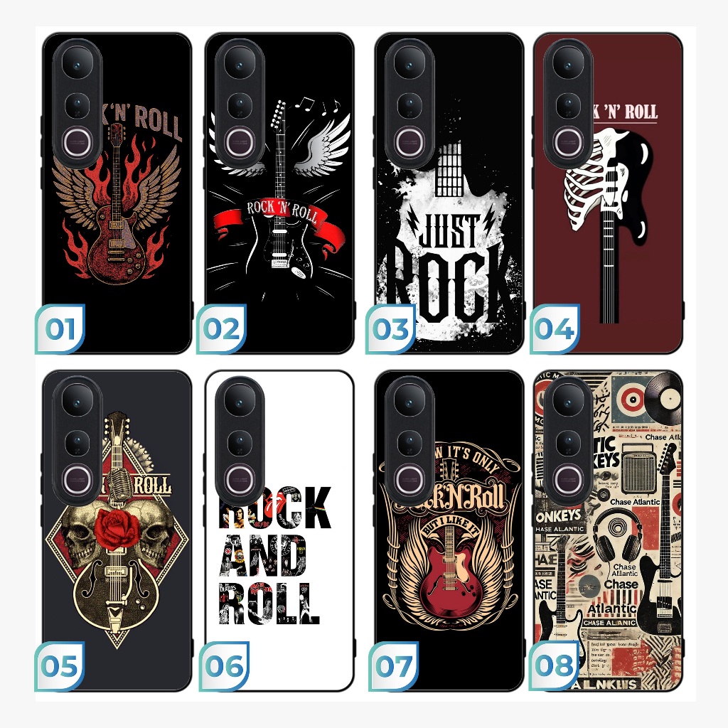 Vivo Y29 Y28 Y18 4G V40 LITE 5G V50 5G V50 LITE IQOOZ9X Rock n Roll Band Case D0087