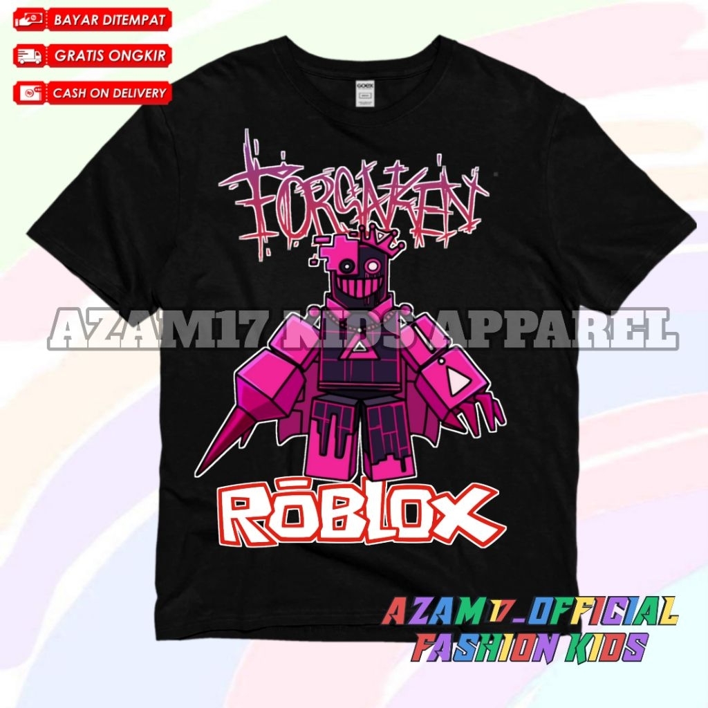 เสื้อยืดเด็ก Roblox Forsaken ตัวละคร Animation John Doe ชื่อฟรี / ล่าสุด Roblox Forsaken เสื้อยืดเด็