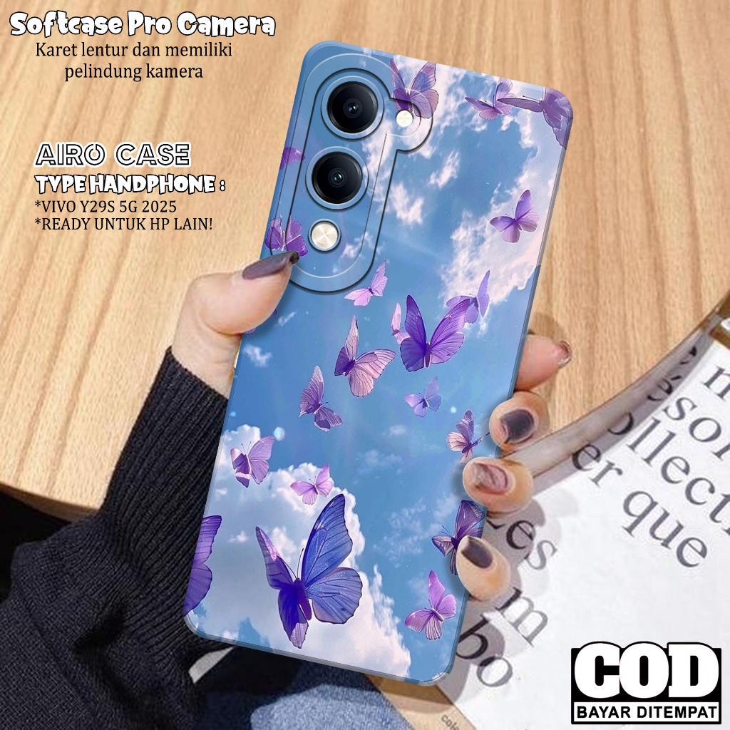 เคส HP ล่าสุด VIVO Y29S 5G 2025 - เคส VIVO Y29S 5G 2025 Softcase - เคสแฟชั่นผีเสื้อ - เคส VIVO Y29S 