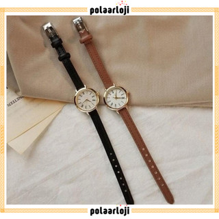 PA Jam Tangan Quartz Strap PU Analog Casual Gaya Retro Wanita Bulat Watch Korean Fashion RM027