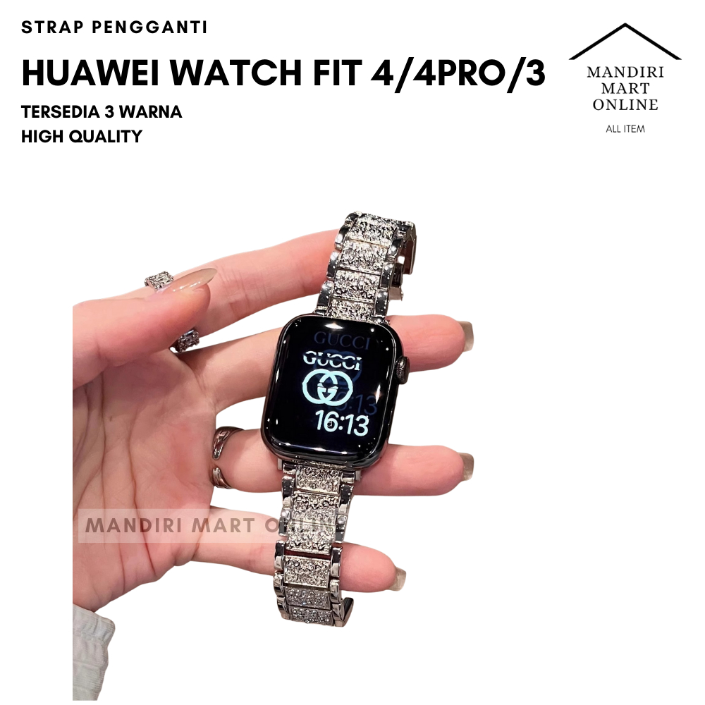 Huawei Watch Fit 4 / Fit 4 Pro / Fit 3 Metal Stainless Diamond Strap / Huawei Watch Fit 4 Galaxy Mot