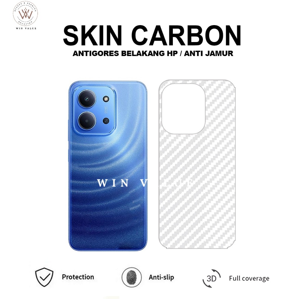 Redmi 15C 4G Redmi 15C 5G Redmi 14C Redmi 13 4G Redmi 13Xผิวคาร์บอนGarskin Anti-ScratchกลับRedmi 15C