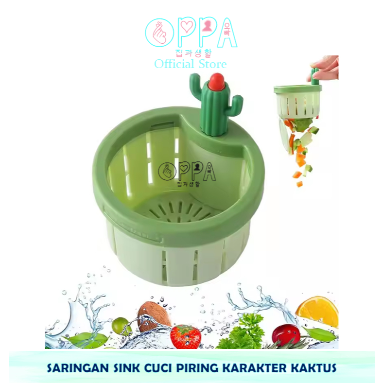 TOMBOL CACTUS CHARACTER DISHWASHING SINK STRAINER CACTUS STRAINER MAGIC ปุ่ม