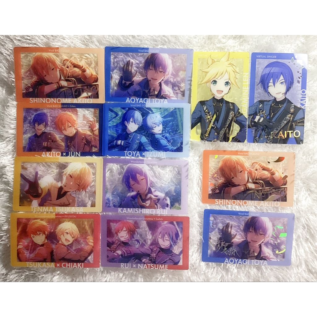 Project Sekai x Ensemble Stars ePick Card & Memoste (Akito, Toya, Rui, Kaito, Len)