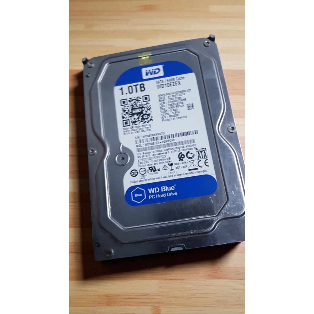 WD Blue 1TB 3.5" ฮาร์ดไดรฟ์สําหรับพีซี & CCTV Health 100 Percent