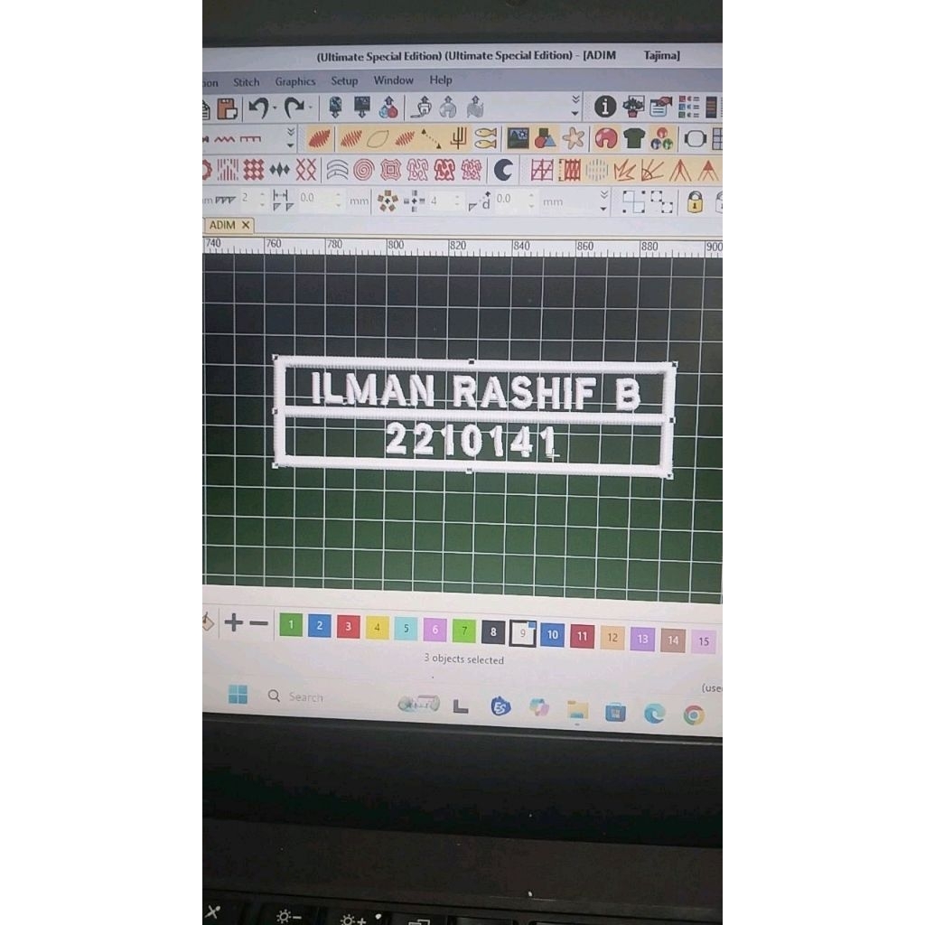 True Uniform Collection Bet / Bedge / ชื่อปักและเลขผู้ปกครอง ขนาดที่กําหนดเอง 11x3 cm การ์ดรักษาความ