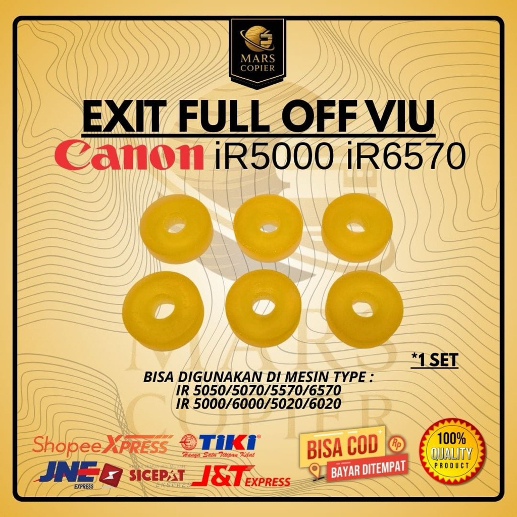 FULL OFF EXIT ROLL RUBBER VIU CANON IR 5000 6000 5020 6020 IR 5050 5070 5570 6570