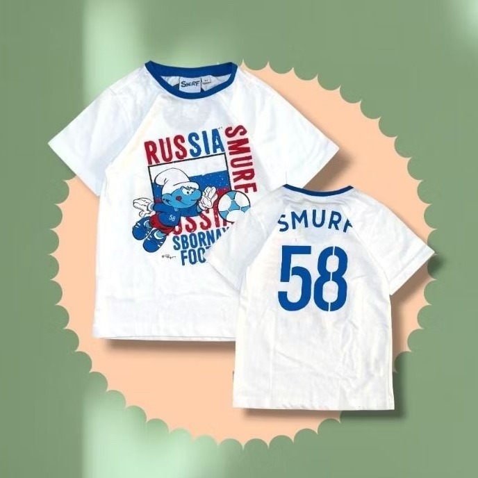 JSP962 //THE SMURF 100% ORIGINAL BRAND//BOYS T-SHIRT