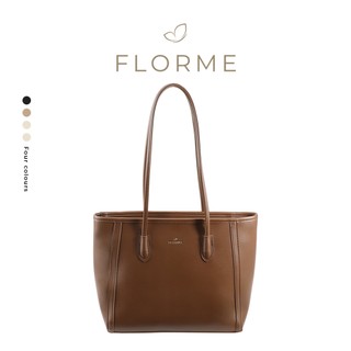 FLORME Tas Totebag Wanita Kerja Tas Totebag Kulit Asli  Tas Selempang Besar Minimalis Elegan
