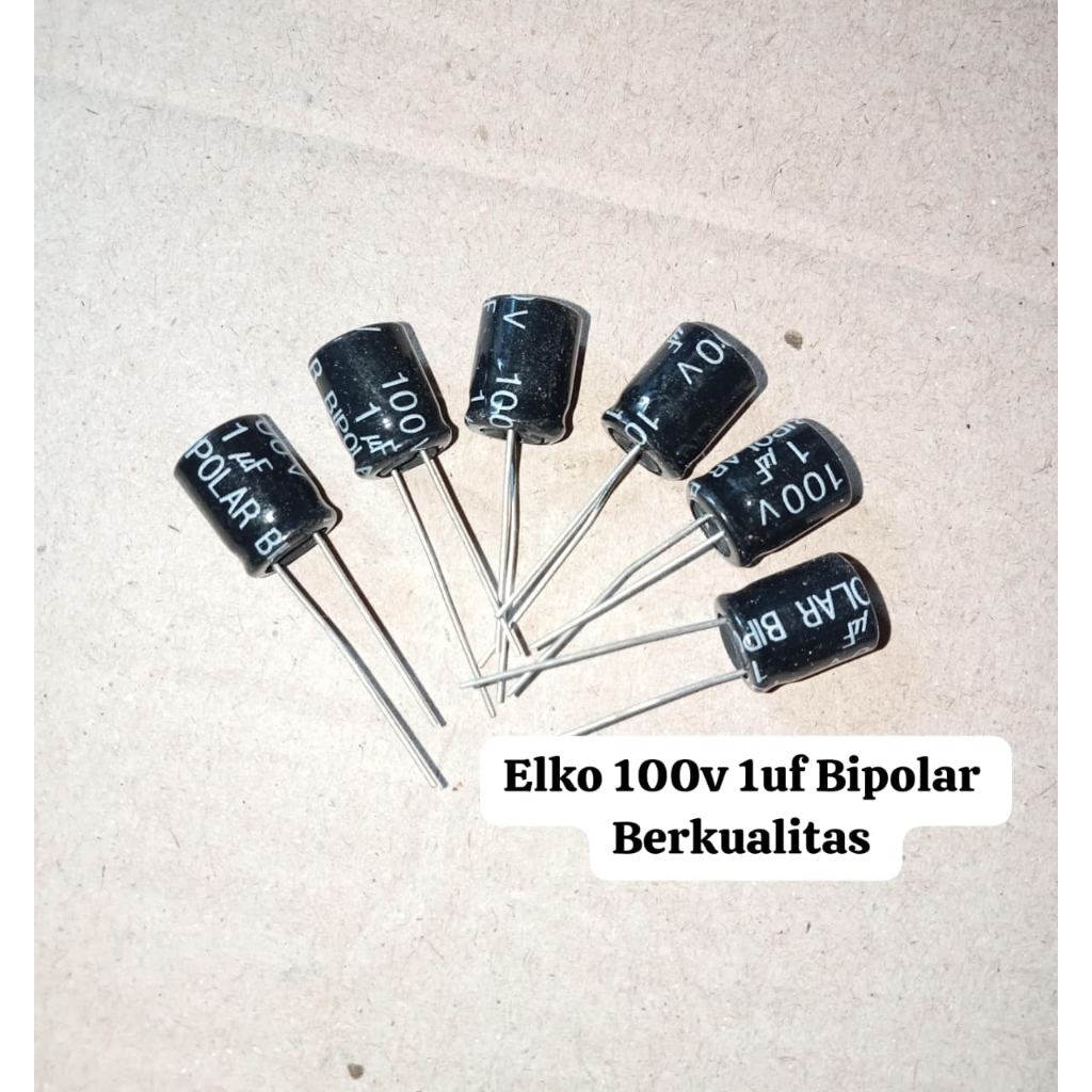 5 ชิ้น Elko 100v 1uf Bipolar/bp เดิม