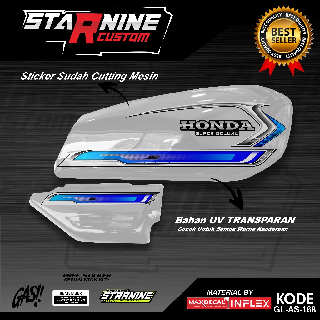 GL100 Striping / GL 125 แถบใส / สติ๊กเกอร์ GL รหัส GL-AS-168