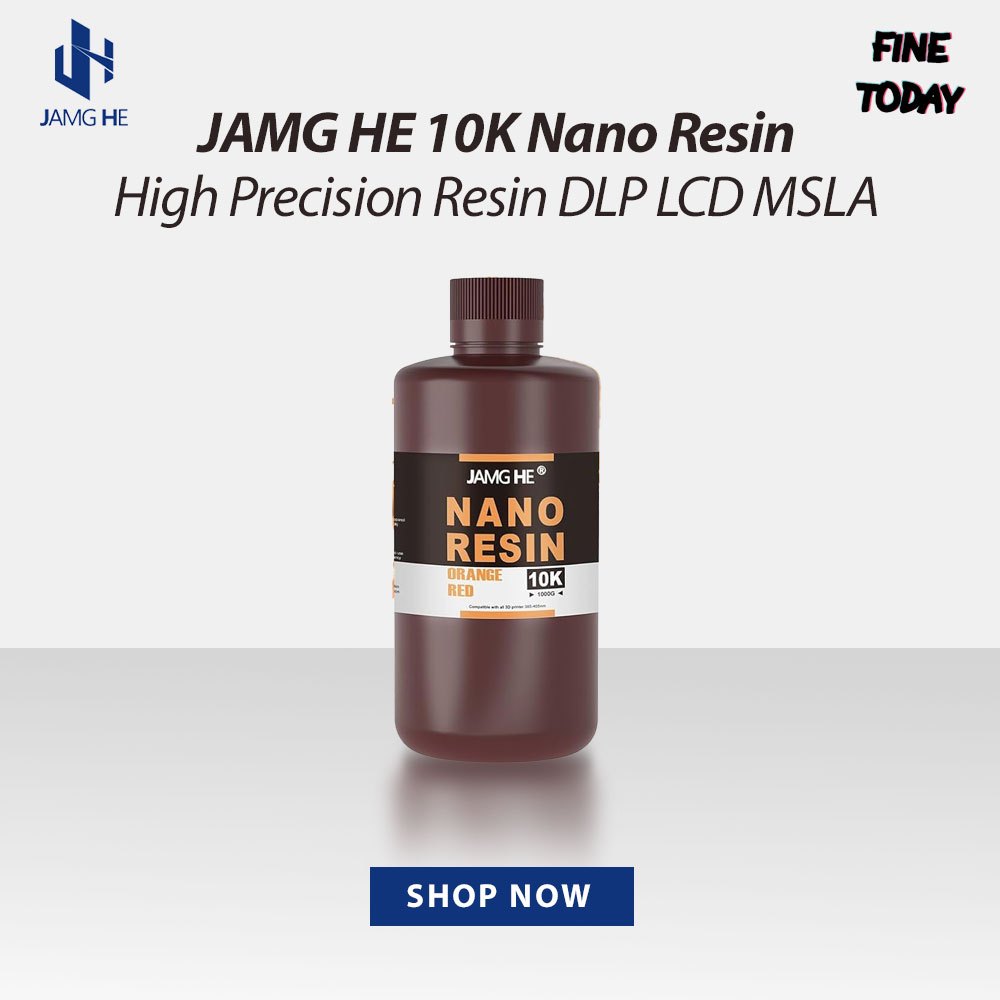 Jamg He เรซิ่น 10K Nano Red Wax 1KG ความแม่นยําสูงหดต่ํา 3D เครื่องพิมพ์ DLP LCD MSLA