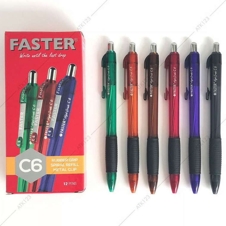 CODE L83G ปากกา Faster C 6 ราคาระบุงโหล เนื้อหา 12 ชิ้น