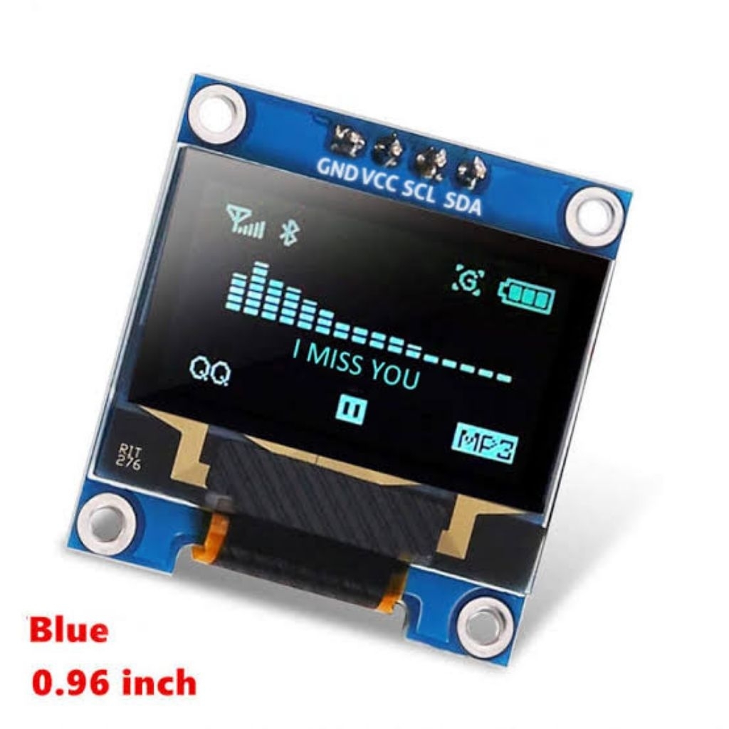 จอแสดงผล Lcd Oled 0.96 นิ้ว 128x64 สีน้ําเงิน i2c