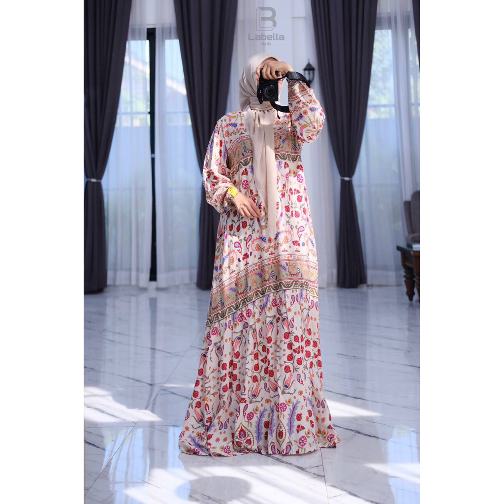 Muslimah Fashion Gamis Labella Bunga Series Labella Store