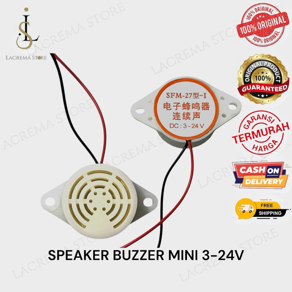 MINI BUZZER SPEAKER 3V 24V SFM-27