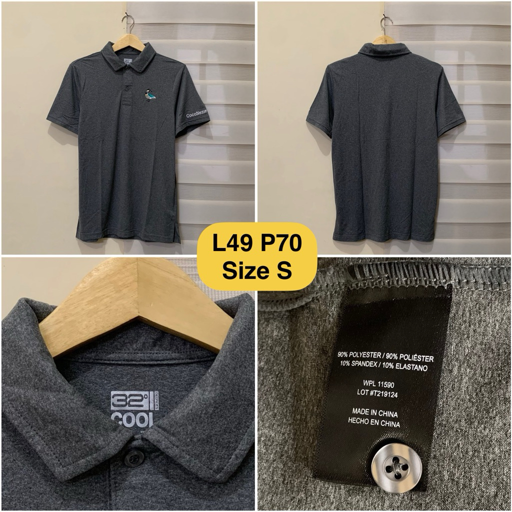 เสื้อโปโล 32 Cool Dark Grey Original
