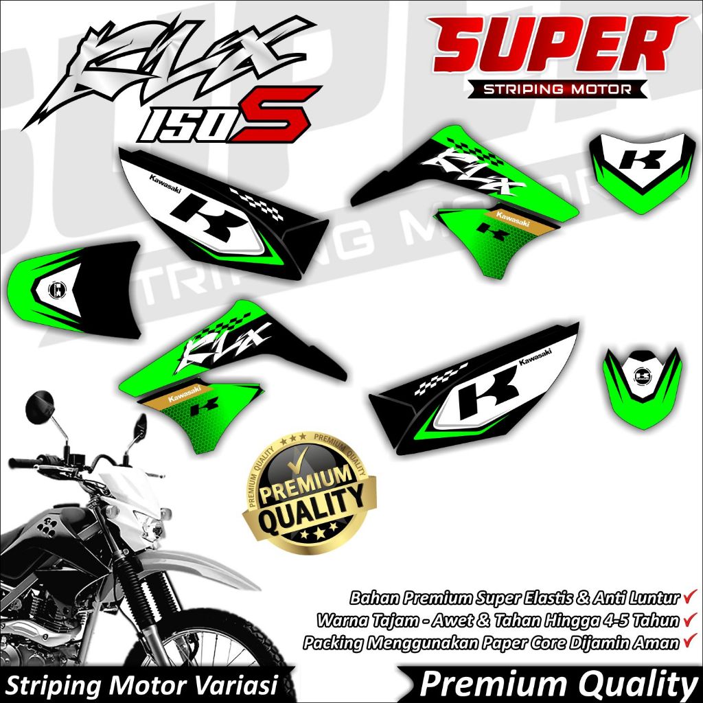 สติ๊กเกอร์ KLX BF Anti-Fade Cool KLX BF Striping Kawasaki KLX 150 BF THK02 Striping
