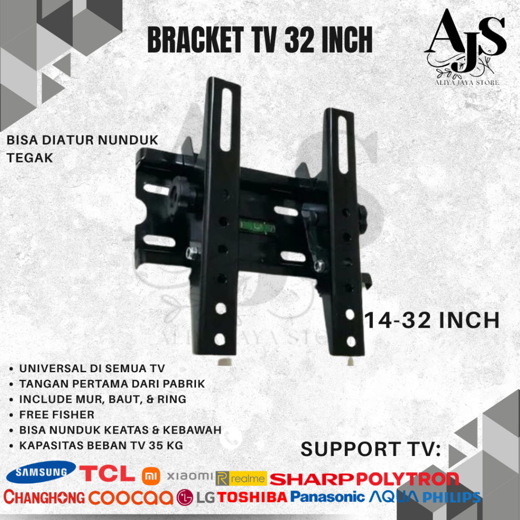 LCD LED WALL TV BRACKET 14, 17, 19, 22, 24, 27, 28, 29, 30, 32 INCH SUITABLE FOR ALL TV BRANDS JUST 