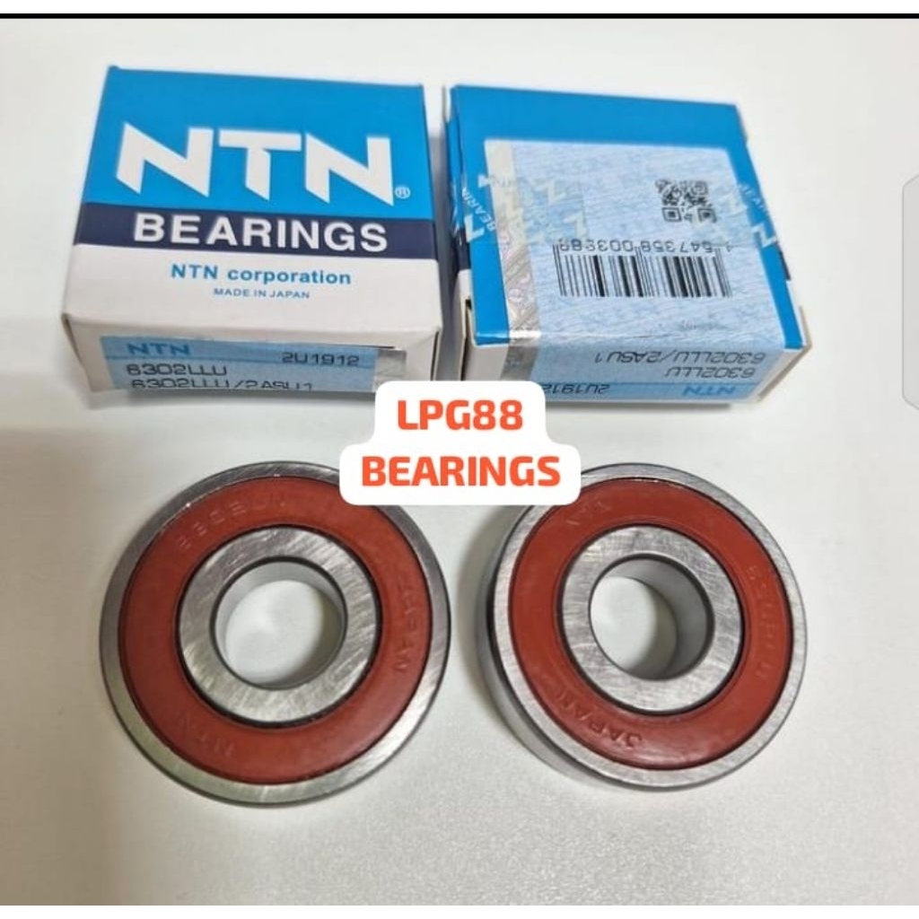 BEARING 6302 LU NTN RUBBER CAP 6302LLU