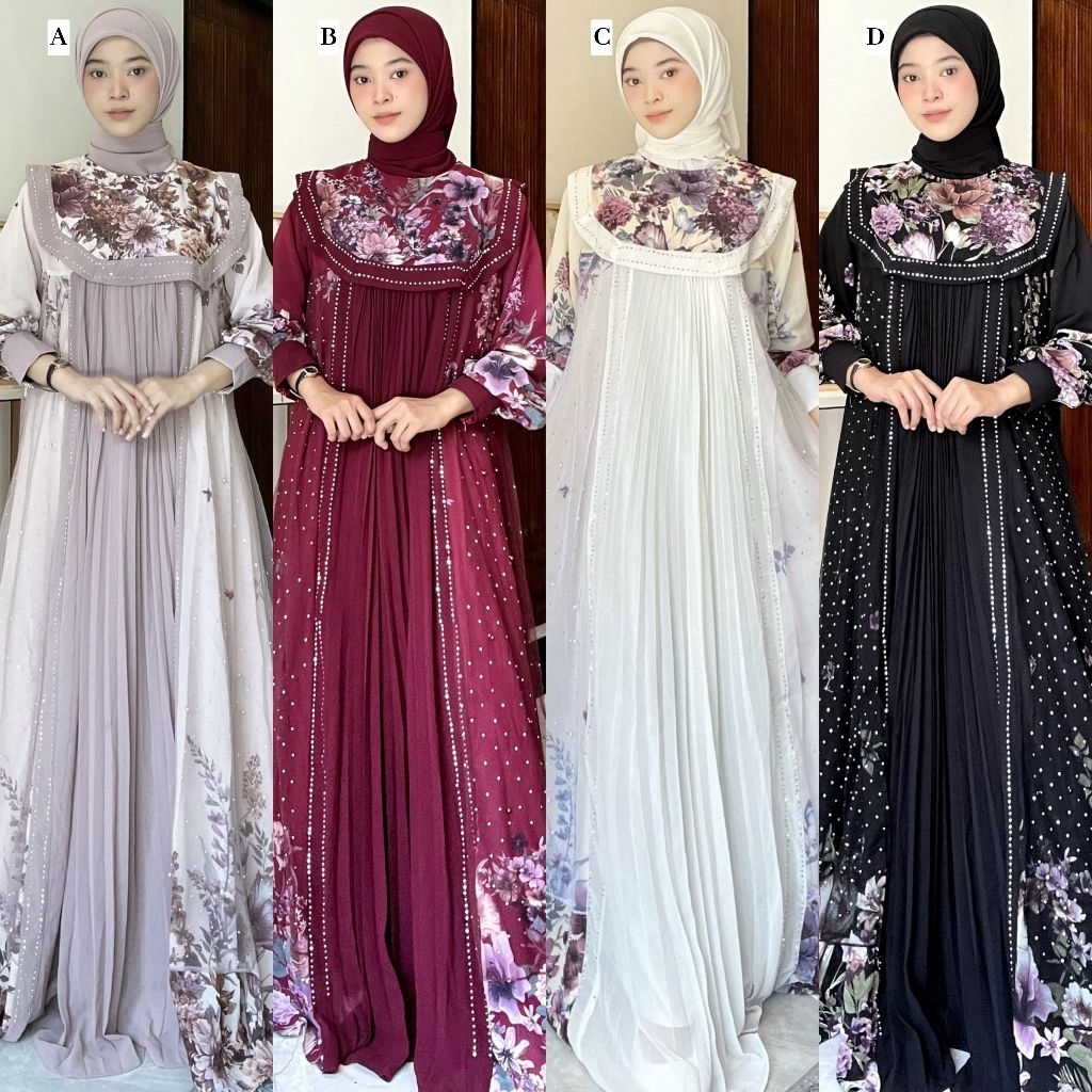 Allysa Alysa Series Dress Gamis Set Scraft by Myrefa Refa