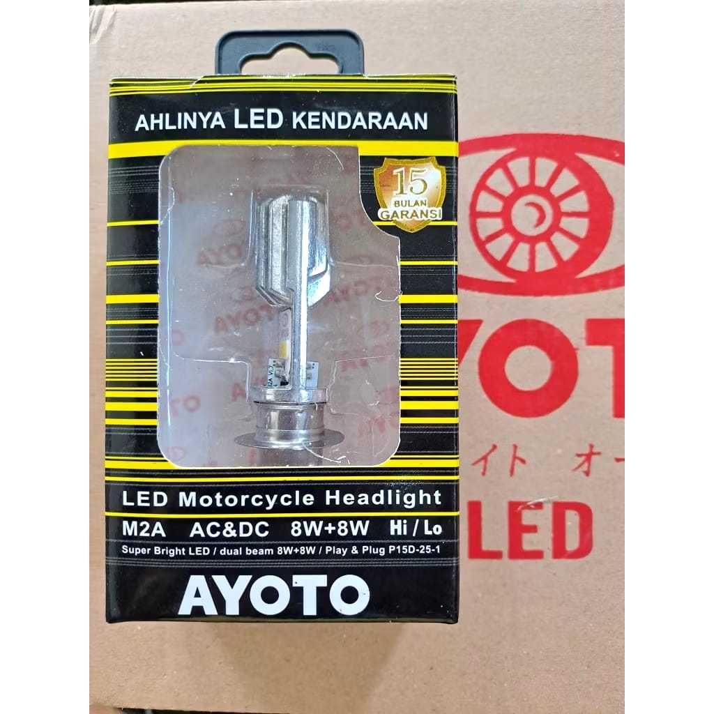 AYOTO M2A ORIGINAL H6 12VOLT LED HEADLIGHT Beat Mio Vario Bulb Jupiter Supra125Fi