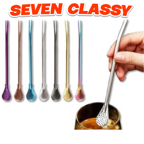 SC - STAINLESS STRAW SPOON H661 UNIQUE ตะแกรงสแตนเลสเกรดอาหาร