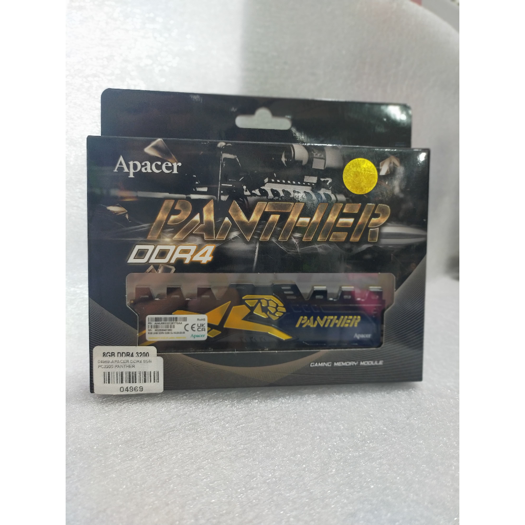 APACER PANTHER DDR4 หน่วยความจําสําหรับเล่นเกม Single 8GB DDR4