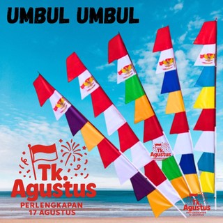 Bendera Umbul umbul merah putih warna warni Garuda