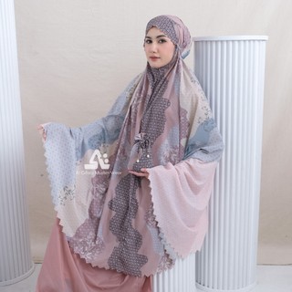 Mukena Mini Travelling Motif Parasut Korea Premium 2in1 Set Sajadah