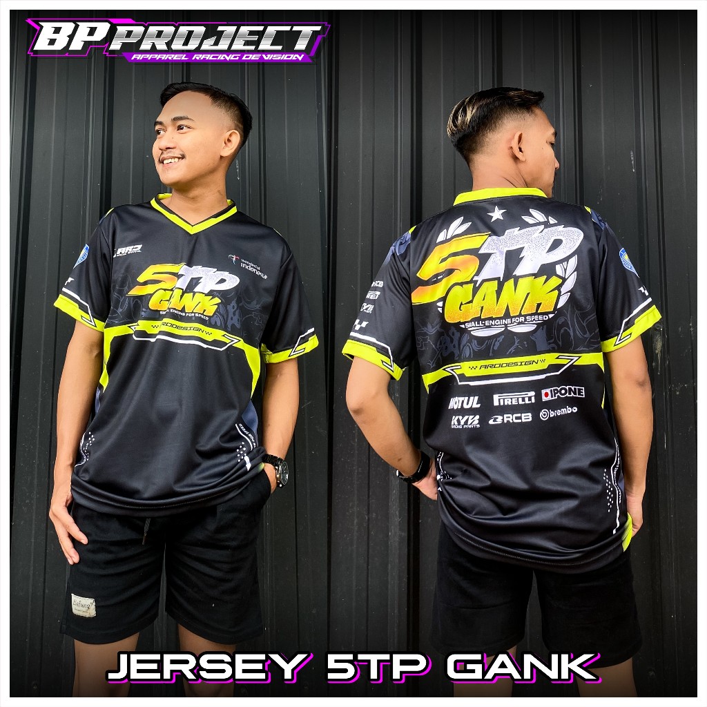 BP PROJECT Racing Jersey 5TP Gank สไตล์ Unisex ผู้ชายผู้หญิง - Racing Motorcycle Jersey 5TP Gank ฟรี