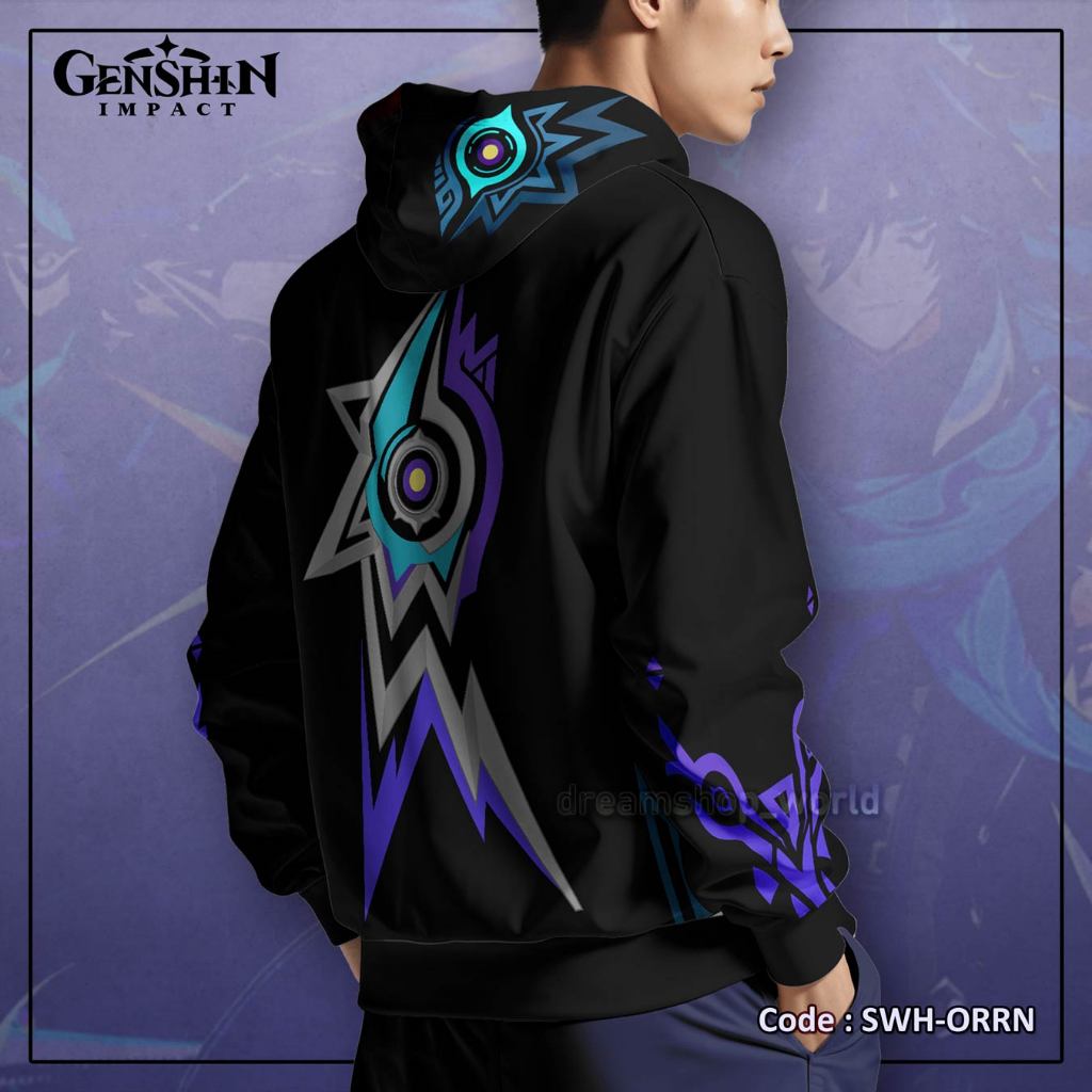 Genshin Impact Ororon เสื้อแจ็คเก็ตเสื้อกันหนาวมีฮู้ดลําลองสําหรับบุรุษและสตรีอะนิเมะเกม