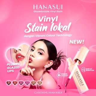 BPOM! Hanasui Glazedorable Vinyl Stain - Lips Vibrant Colour Technology Hydrating Moisturizing