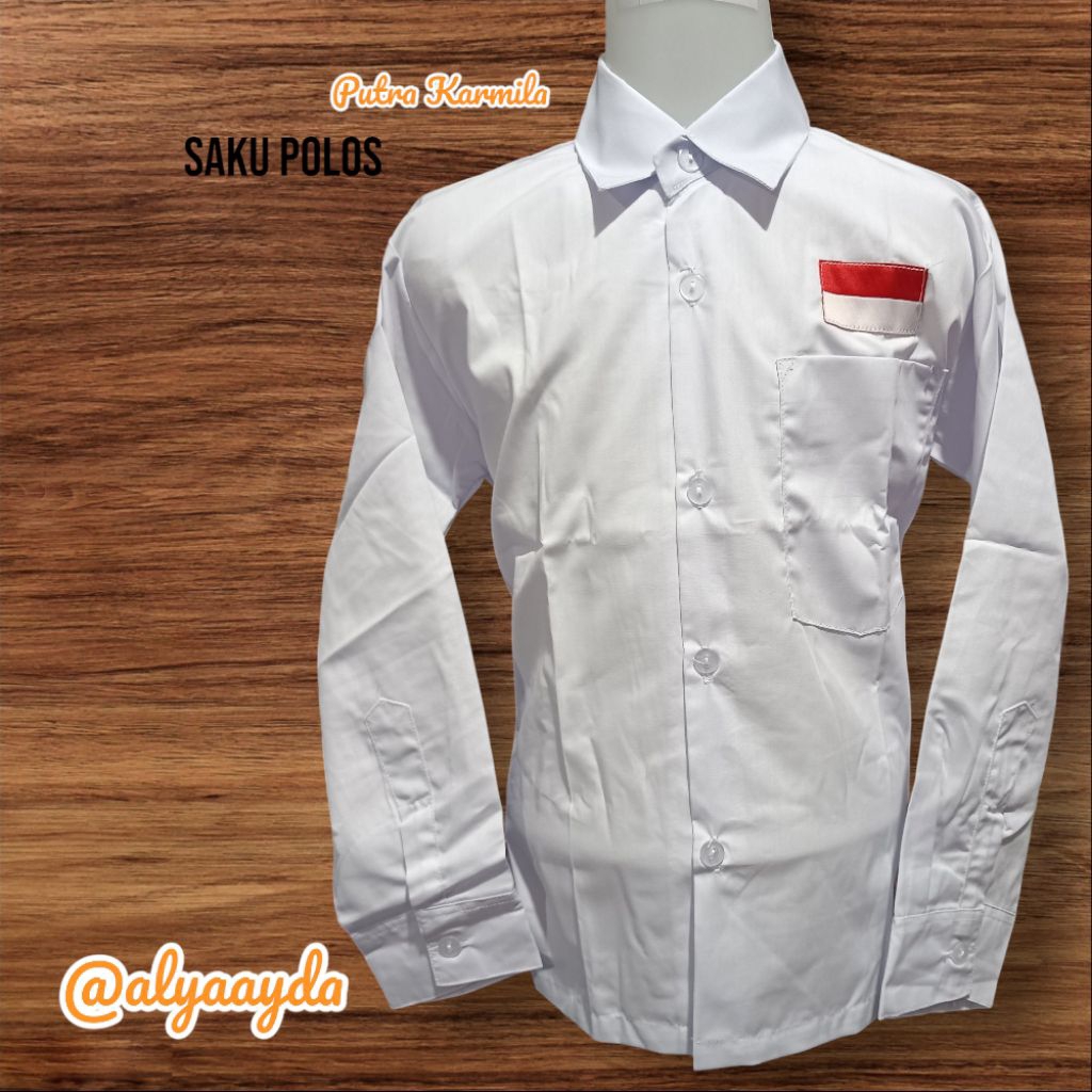 (KARMAILA) KARMILA WHITE LONG-SLEEVED SHIRT/KARMAILA BRAND SCHOOL WHITE SHIRT
