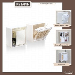 KOTAKIN Rak Kotak Dinding Penyimpanan Kapas Tempat Perintilan Box Kecil Organizer Tempel Serbaguna