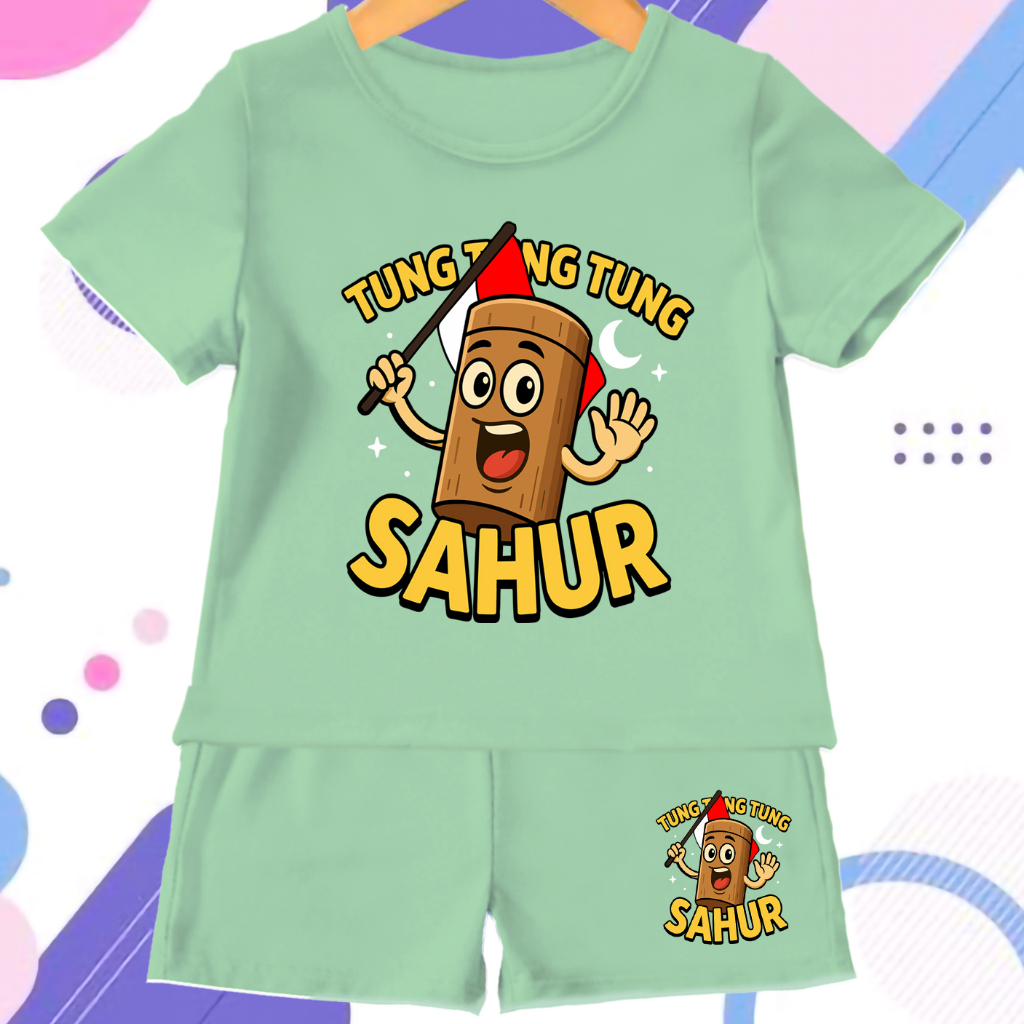 BAJU 17 August Tung Sahur / สูทเด็ก / เสื้อยืด Tung Tung Sahur