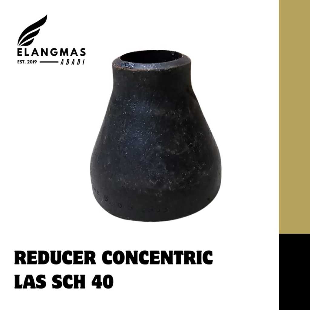 ข้อลด Concentric Las Sch40 3 x 2" นิ้ว / ข้อต่อเหล็กคาร์บอน